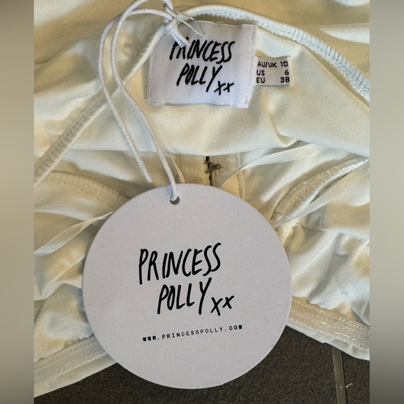 Princess Polly NWT White Hunter Cropped Corset Top Sz 6 - Picture 5 of 6